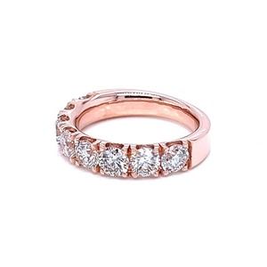 14K Rose Gold Band with 8 Round Diamonds